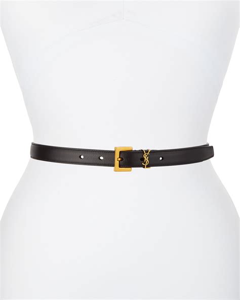 ysl cheyenne monogram belt|Saint Laurent YSL Monogram Leather Belt .